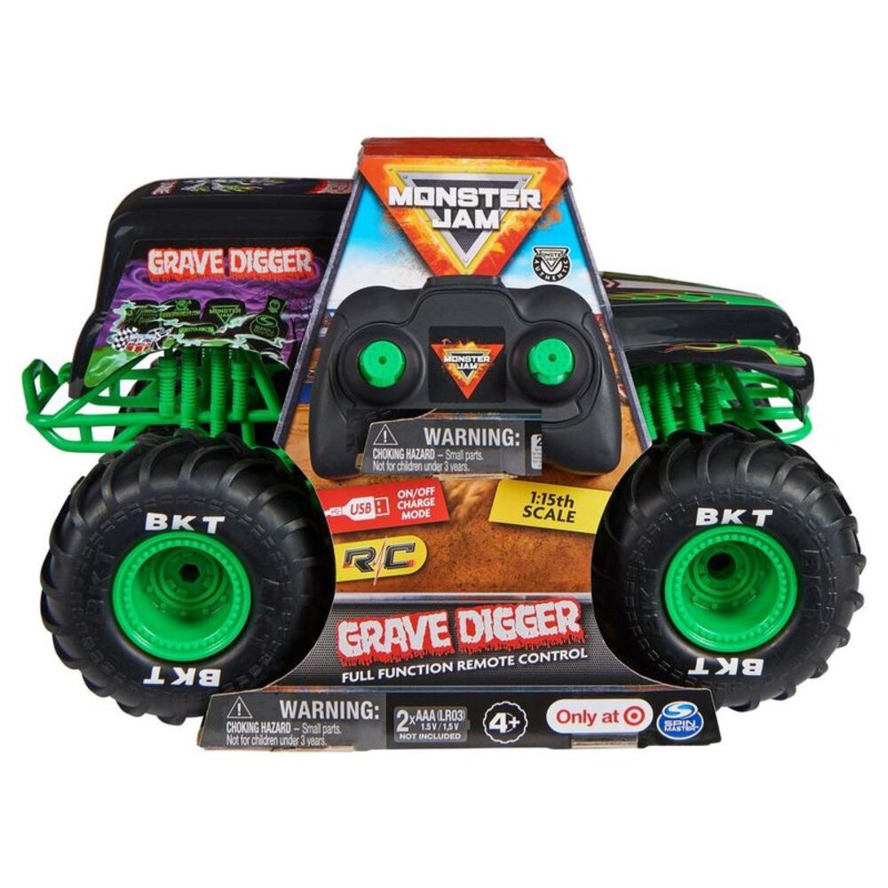 Open Box - Grave Digger - Monster Jam 1:15 Scale Grave Digger Green - Picture 2 of 5